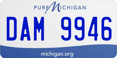 MI license plate DAM9946