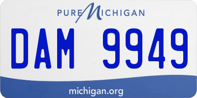MI license plate DAM9949