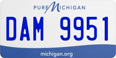MI license plate DAM9951