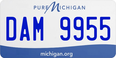 MI license plate DAM9955