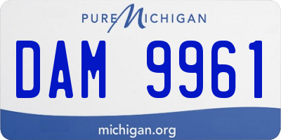 MI license plate DAM9961