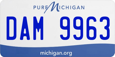 MI license plate DAM9963