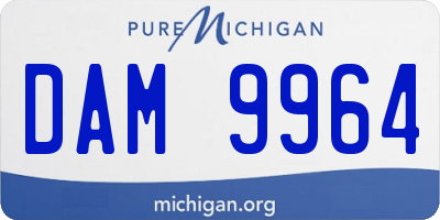 MI license plate DAM9964