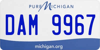 MI license plate DAM9967
