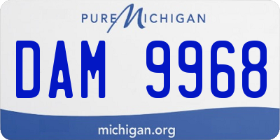 MI license plate DAM9968