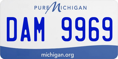 MI license plate DAM9969