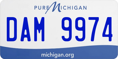 MI license plate DAM9974
