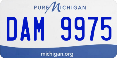 MI license plate DAM9975