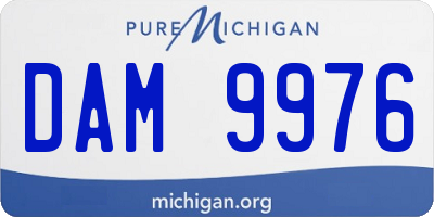 MI license plate DAM9976