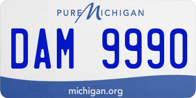 MI license plate DAM9990