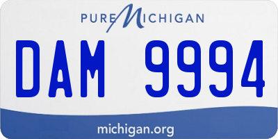 MI license plate DAM9994