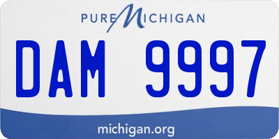 MI license plate DAM9997