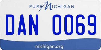 MI license plate DAN0069