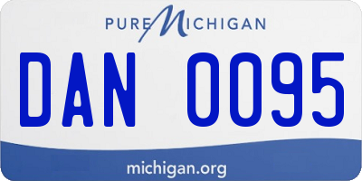 MI license plate DAN0095