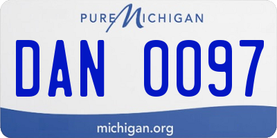 MI license plate DAN0097