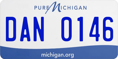 MI license plate DAN0146