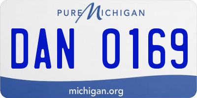 MI license plate DAN0169