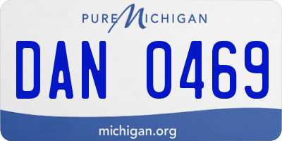 MI license plate DAN0469