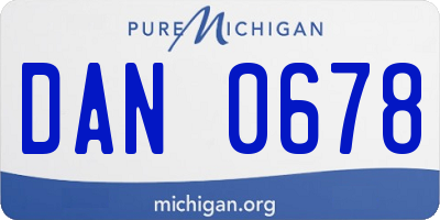 MI license plate DAN0678