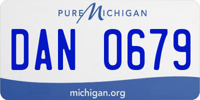 MI license plate DAN0679