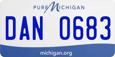 MI license plate DAN0683