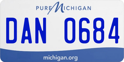 MI license plate DAN0684