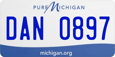 MI license plate DAN0897
