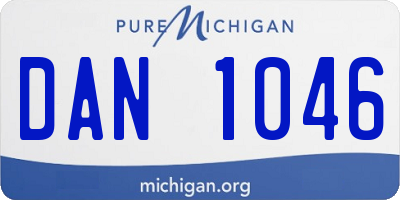 MI license plate DAN1046