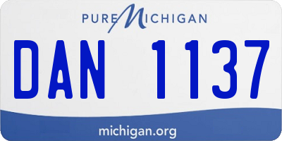 MI license plate DAN1137