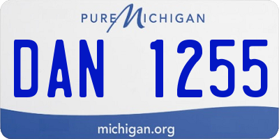 MI license plate DAN1255