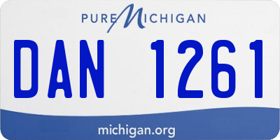 MI license plate DAN1261