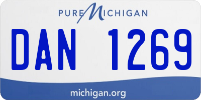 MI license plate DAN1269
