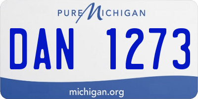 MI license plate DAN1273