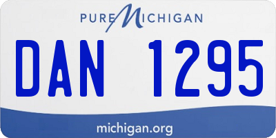 MI license plate DAN1295