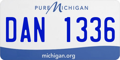 MI license plate DAN1336