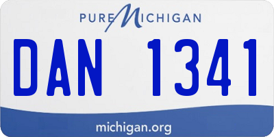 MI license plate DAN1341