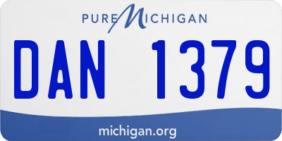 MI license plate DAN1379