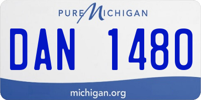 MI license plate DAN1480