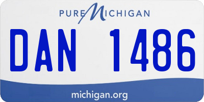 MI license plate DAN1486