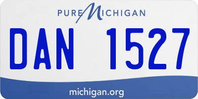 MI license plate DAN1527