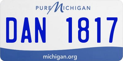 MI license plate DAN1817