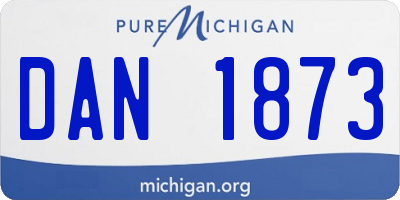 MI license plate DAN1873