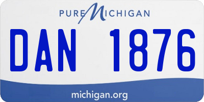 MI license plate DAN1876