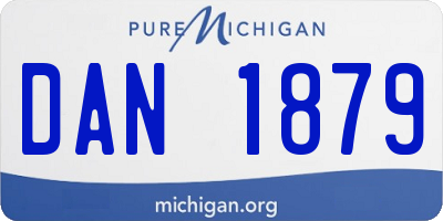 MI license plate DAN1879