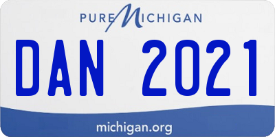 MI license plate DAN2021