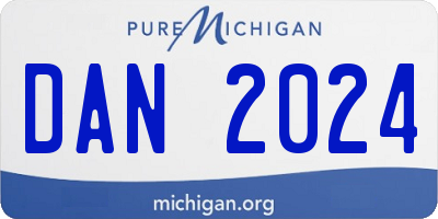 MI license plate DAN2024