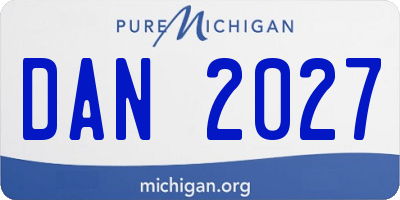 MI license plate DAN2027