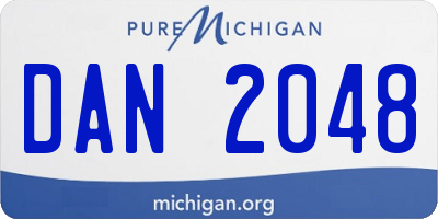 MI license plate DAN2048