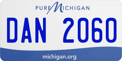 MI license plate DAN2060