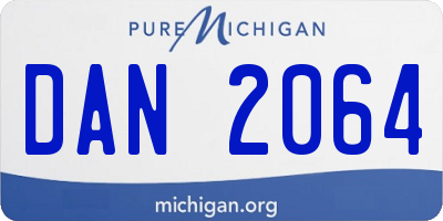 MI license plate DAN2064